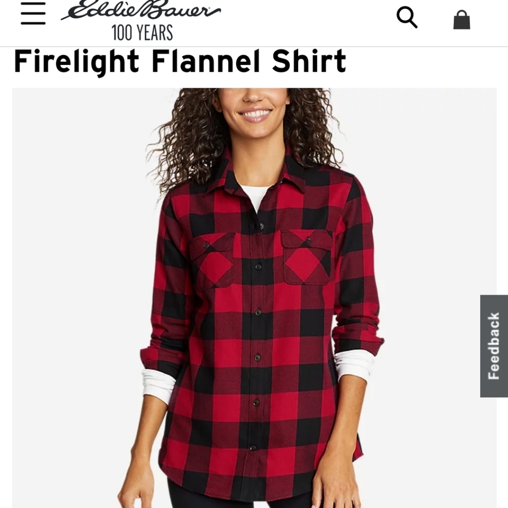 NWT EDDIE BAUER SCARLET  WR HAILEE POPOVER SHIRT